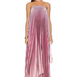 L’IDEE BISOUS STRAPLESS GOWN IN MAUVE OMBRÉ